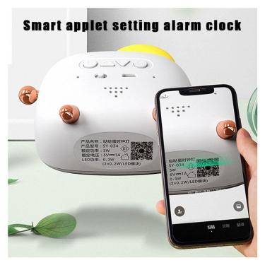 Imagem de Despertador dos desenhos animados com reg de luz noturna digital