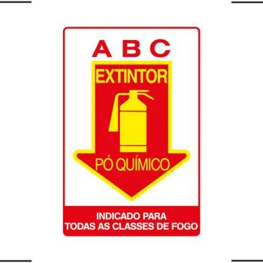 Imagem de Placa De Sinalização Extintor Abc Pó Químico 20X30 Ekomunike - X-715 F