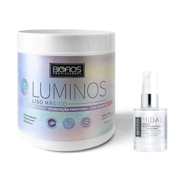 Imagem de Máscara Capilar Luminos Liso Mágico + Reparador de pontas Multifuncional Midas - Biofios