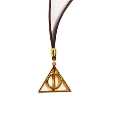 Imagem de Colar Ajustável Harry Potter Relíquias da Morte Banhado -