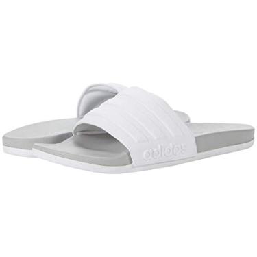 Imagem de adidas Sapato aquático masculino Adilette Comfort, Branco/Cinza, 4