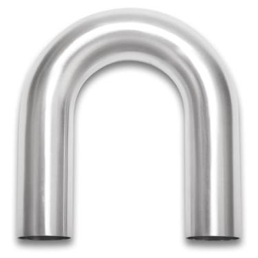 Imagem de Podavelle Cotovelo de 180 graus 1,75 polegadas 45 mm OD alumínio intercooler tubulação tubo de admissão de ar, raio 1,5D, acabamento escovado