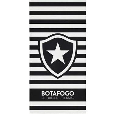 Imagem de Toalha Aveludada Transfer Botafogo 70 cm x 1,40 m Com 1 peça