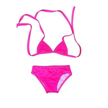 Imagem de Biquíni Cortininha Liso Infantil/juvenil Proteção Uv 50+