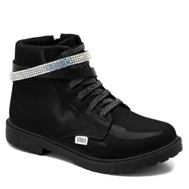 Imagem de Bota Infantil Klin Rock 154 Pedrinhas Prata Preto-Feminino