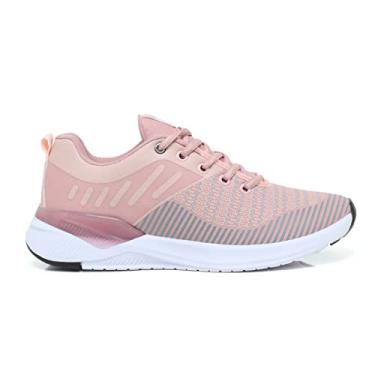 Imagem de Tênis Esportivo Feminino Amortecedor Gel Academia Caminhada (Nude/Branco, BR, Adulto, Numérico, 36)