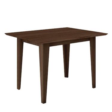 Imagem de Mesa Para Sala De Jantar 120Cm Retangular Tampo Chanfrado Kate Poliman Amêndoa
