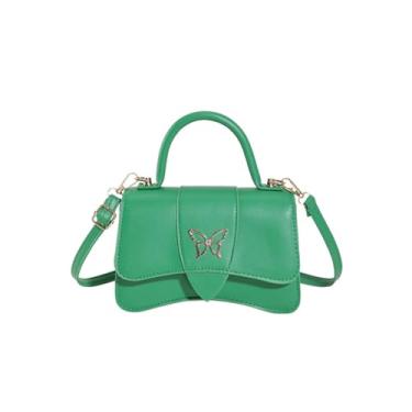 Imagem de Bolsas de ombro pequenas para mulheres, bolsas transversais, bolsa clutch fofa e bolsa de mão, Verde