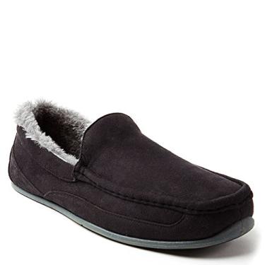 Imagem de Slipooz masculino Deer Stags Slipperooz com rodado interno para uso externo S.U.P.R.O. Pantufa de mocassim aconchegante meia, Preto, 13