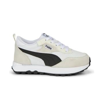 Imagem de PUMA Tênis infantil masculino Rider Fv Future Vintage com cadarço casual - azul, cinza, Puma Branco/Marshmallow, 17
