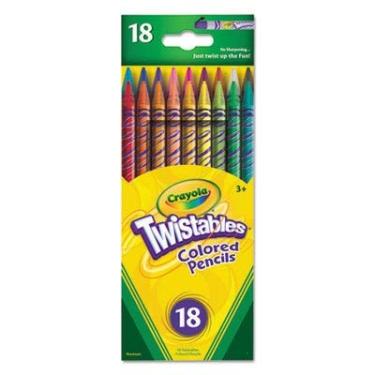 Imagem de Crayola Lápis Coloridos Twistables, 18 Cores Sortidas/Pacote (Pacote Com 3) 18 Unidades (Pacote Com 3) Cores Sortidas/Pacote