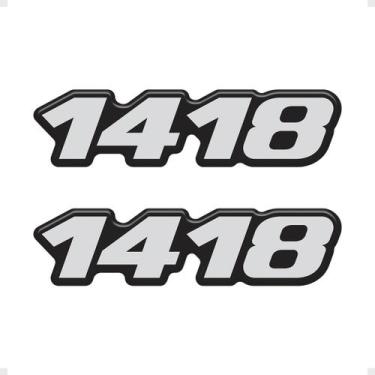 Imagem de Par Adesivos 1418 Caminhão Mb Mercedes Resinado - Genérico - SPORTINOX