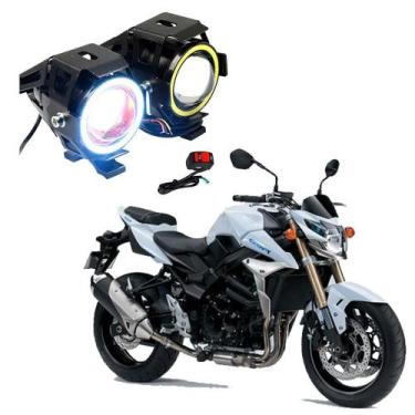 Imagem de Par Farol de Milha Angel Eye U7 para Moto Suzuki GSR 750 2014 2015 201
