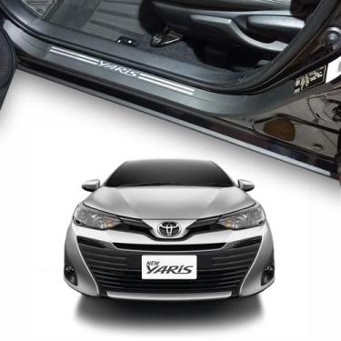 Imagem de Soleiras Super Protetoras Toyota Yaris Hatch e Sedan - MRMAGOO, Preto 