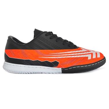Imagem de Tênis Chuteira De Futsal De Salão Quadra Unissex Classic Sala IC (Preto +Laranja, BR, Adulto, Numérico, 38)