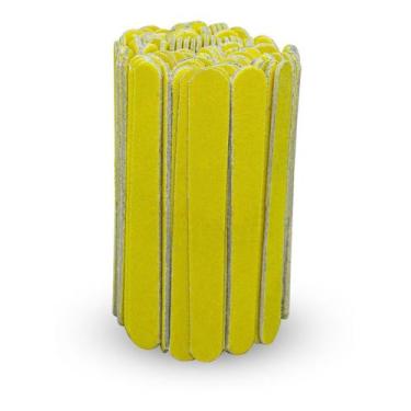 Imagem de Kit 100 Mini Lixas Descartáveis Unhas Manicure Pedicure 8 Cm - Arte Se