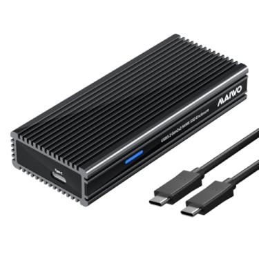 Imagem de MAIWO Gabinete SSD M.2 NVMe de 20 Gbps USB 3.2 GEN2x2 Tipo-C para PCIe NVMe compatível com Thunderbolt 3/4 USB 4/3.2/3.1/3.0/2.0 Capa de liga de alumínio com capacidade de 8 TB (K1685P3)