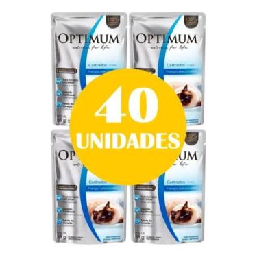 Imagem de Combo 40 Un Sachê Optimum Gatos Castrados 85g - purina