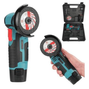 Imagem de Esmerilhadeira Portatil Serra Lixadeira Sem Fio Angular - Tatudeboa