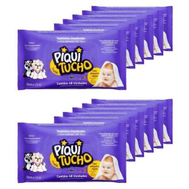 Imagem de Toalhas Umedecidas Piquitucho Pratic com 48 Unidades - Kit de 12 Embal