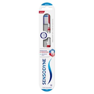 Imagem de Sensodyne Escova Dental Sensibilidade e Gengivas, Maior Alcance para Limpeza Efetiva de Dentes e Gengivas Sensíveis, Macia