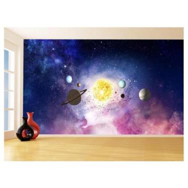 Imagem de Papel De Parede 3D Espaço Estrelas Planetas 3,5M Nsp184 - Você Decora