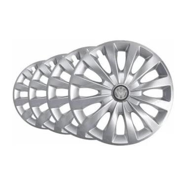 Imagem de Kit Calota Passat Aro 13 Prata Para Gol Voyage Saveiro G1 G2 G3 G4 G5 