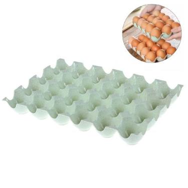 Imagem de Bandeja Porta Ovos 24 Divisórias Organizador Geladeira - Fwb, Verde