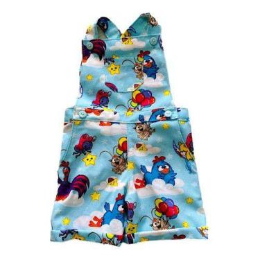 Imagem de Roupas De Bebê Jardineira Brim Jeans Infa Galinha Pintadinha - anjo da