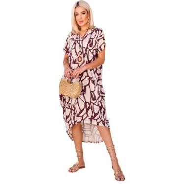 Imagem de Vestido Saruel Midi Blogueira Manga Com Bolsos Moda Feminina - CLICKYB
