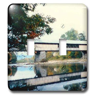 Imagem de 3dRose lsp_31839_2 Ponte coberta e folhagem no outono em Vermont, multicolorido