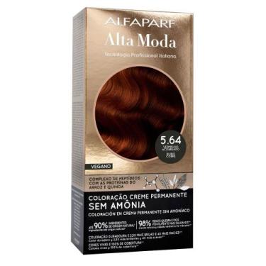 Imagem de Coloração Creme Permanente Alfaparf Alta Moda Vegano Sem Amônia 5.64 V
