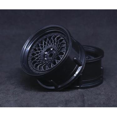 Imagem de DS Racing Drift Element 1/10 RC Drift Car Rims Wheels, New Mesh Series, Set of 2, Adjustable Offset, Compatible with Yokomo YD MD RD, MST RMX, Reve D RDX, Redcat RDS, HPI, Tamiya TT (Tri Black)