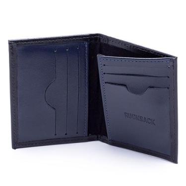 Imagem de Porta Cartão Rucksack Couro Dinheiro Cnh Prático 012, Único, Marinho, 
