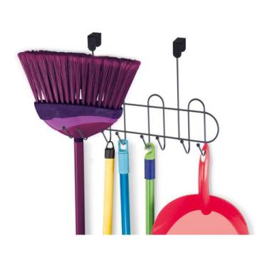 Imagem de Porta Vassouras Para Porta Com Esferas Arthi - Black