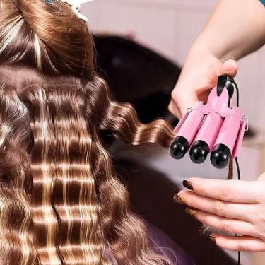 Imagem de Modelador De Cachos Ondulador Triondas Profissional Bivolt - Novo sécu