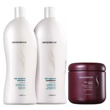 Imagem de Senscience Silk Moisture Shampoo+Condicionador 1L+Máscara Inner Restor