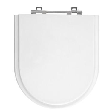 Imagem de Assento Sanitário Nexo Branco Tampa para Vaso Roca Madeira Laqueada - 