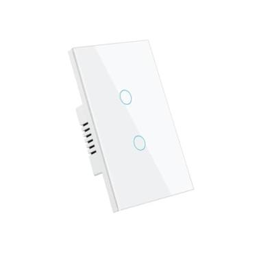 Imagem de BoShiNuo Interruptor de luz inteligente ZigBeeTuya, sem fio neutro, sem necessidade de capacitor, vida inteligente 1/2/3 compatível com Alexa Gogle Home-1211ZC-WHITE-02