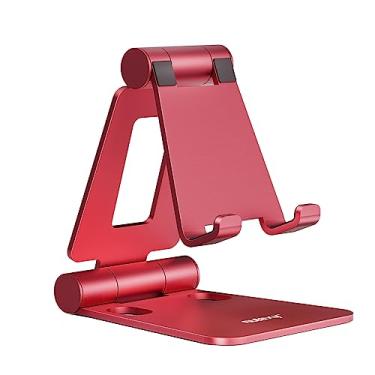 Imagem de Nulaxy Suporte de celular dobrável duplo, totalmente ajustável, dobrável, suporte para celular compatível com iPhone 17 16 15 14 13 12 11 Pro Max Xs Xr X 8, Nintendo Switch, todos os telefones
