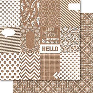 Imagem de Ruby Rock-It Bella! Cartão Krafty Goodness duplo, lateral, 10 folhas, 30 x 30 cm, 7,6 x 10 cm s