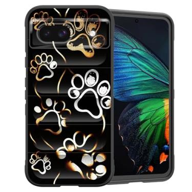 Imagem de CICPLKSE Capa para Pixel 8a, silicone premium com forro de microfibra macio antiarranhões] capa protetora à prova de choque para Google Pixel 8a 6,1 polegadas 2024, estampa de pata de cachorro