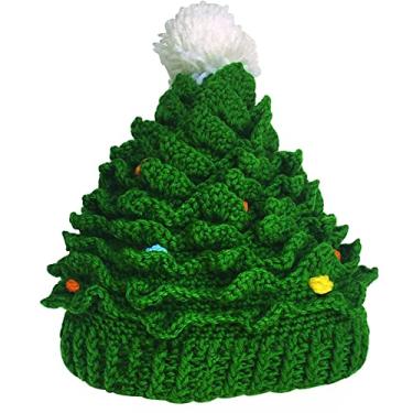 Imagem de Gorro masculino de inverno, gorro de tricô, orelha, quente, feito à mão, moderno, exclusivo, elegante, masculino, feminino e infantil, Verde, G