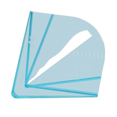 Imagem de Gralara Régua central, ferramenta de localização central, desenho faça você mesmo, círculos, medidor de linha de acrílico conveniente, localização