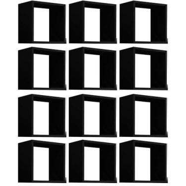 Imagem de Kit 12 Nichos Organizador 30x30cm Preto G01 - Gran Belo