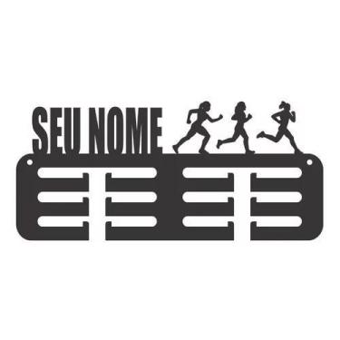 Imagem de Porta Medalhas Corrida Feminina Mdf 6mm Personalizado - Loja Dinka