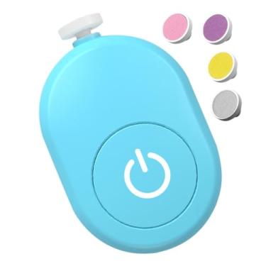 Imagem de Lixador de unhas infantil, Lixador de unhas infantil elétrico - Kit de unhas elétricas | 4 cabeças de moagem, aparador de unhas de segurança para crianças e adultos, conjunto de manicure para dedos do