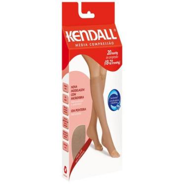 Imagem de Meia 3/4 Média Compressão Kendall 1871 Feminina Sem Ponteira (18-21 mm