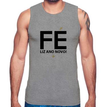 Imagem de Regata Fé liz ano novo! - Foca na Moda, Cinza, M
