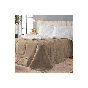 Imagem de Coberdrom Queen Edredom Sherpa Pele D Carneiro Dupla Face - Bordados Q